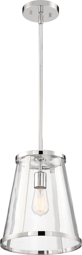Buy polished-nickel-clear-glass Bruge Pendant by Nuvo Lighting