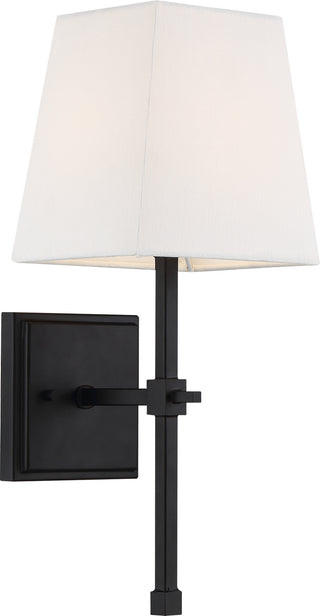 Buy aged-bronze-white-fabric Highline Vanity by Nuvo Lighting