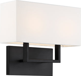Buy aged-bronze-white-fabric Tribeca Vanity by Nuvo Lighting