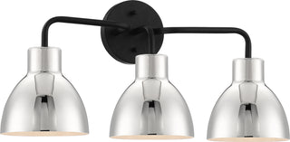 Buy matte-black-polished-nickel-with-polished-nickel-glass Sloan Vanity by Nuvo Lighting