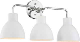 Buy polished-nickel-white-with-matte-white-glass Sloan Vanity by Nuvo Lighting