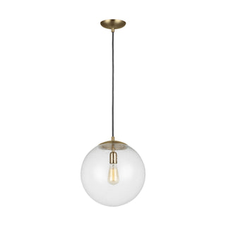 Buy satin-brass Leo-Hanging Globe Outdoor (Damp) Pendant by Visual Comfort Studio