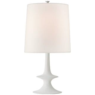 Buy plaster-white-with-12-x-13-5-x-13-75-linen-glass Lakmos Table Lamp by Visual Comfort Signature