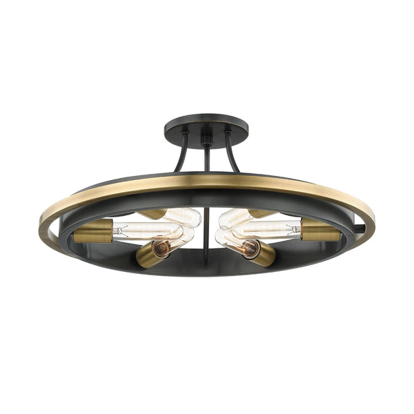 Chambers Outdoor (Damp) Semi-Flush Mount Ceiling Light by Hudson Valley