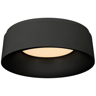 Buy matte-black Halo Outdoor (Damp) Flush Mount Ceiling Light by Visual Comfort Signature