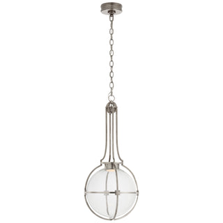 Buy antique-nickel Gracie Outdoor (Damp) Pendant by Visual Comfort Signature