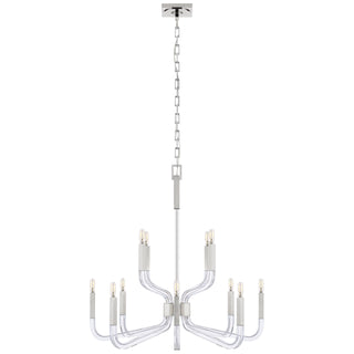 Buy polished-nickel-and-crystal Reagan Chandelier by Visual Comfort Signature