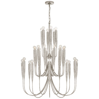 Buy burnished-silver-leaf Acadia Chandelier by Visual Comfort Signature