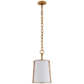 Buy hand-rubbed-antique-brass-with-white-glass Hastings Outdoor (Damp) Pendant by Visual Comfort Signature