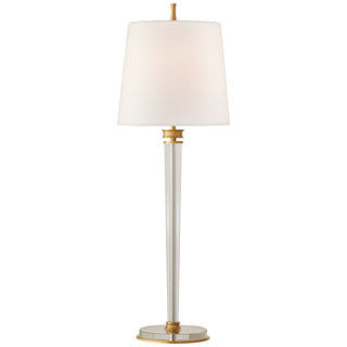 Buy hand-rubbed-antique-brass-and-crystal-with-10-x-12-x-11-linen-glass Lyra Lamp by Visual Comfort Signature