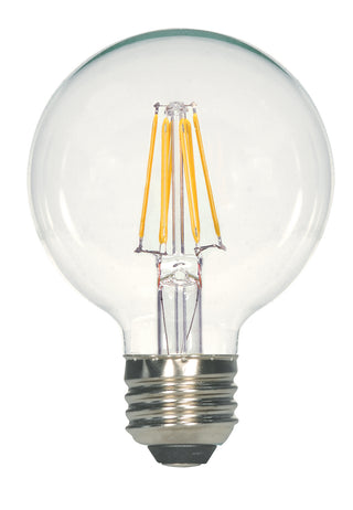 Buy clear-with-clear-glass Globe 5 Watt E26 G25 120.00V LED 2700k Light Bulb by Satco
