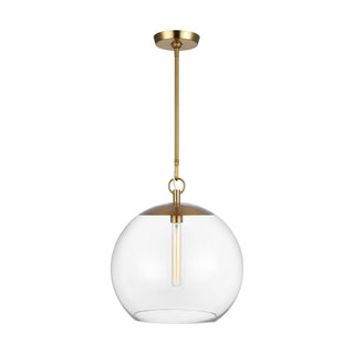 Buy burnished-brass-with-clear-glass Atlantic Outdoor (Damp) Pendant by Visual Comfort Studio