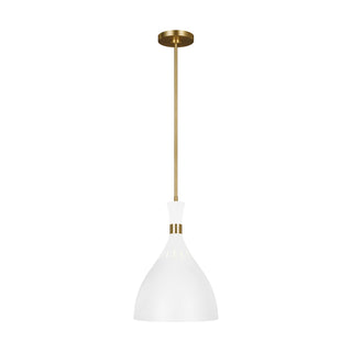 Buy matte-white-with-matte-white-glass Joan Outdoor (Damp) Pendant by Visual Comfort Studio