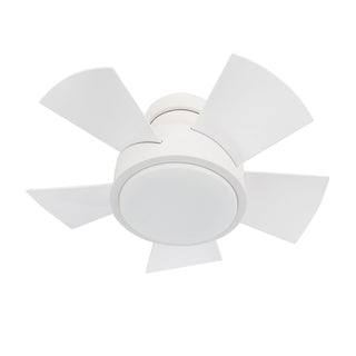 Buy matte-white-finish-with-matte-white-blades Vox Outdoor (Wet) Hugger Ceiling Fan with Light by Modern Forms Fans