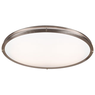 Buy brushed-steel-with-acrylic-lens-glass Solero Oval Outdoor (Damp) Flush Mount Ceiling Light by Access