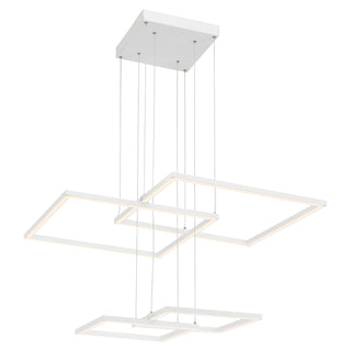 Buy white-with-acrylic-lens-glass Squared Outdoor (Damp) Pendant by Access