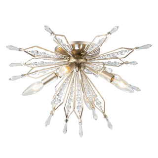 Buy gold-dust-with-premium-crystal-glass-and-clear-shade Orbital Ceiling Light by Varaluz