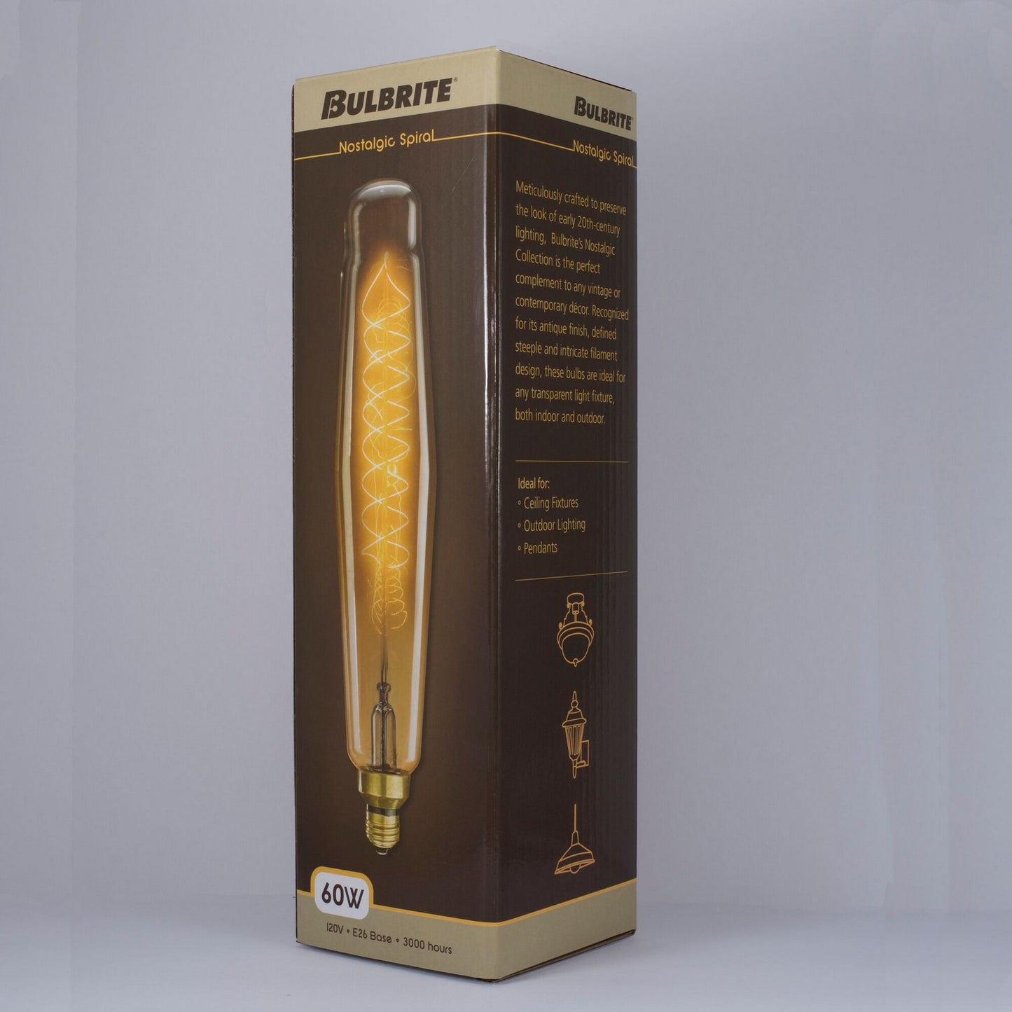 Antique 60 Watt E26 Medium ET25 120V Incandescent 2200k Light Bulb by Bulbrite