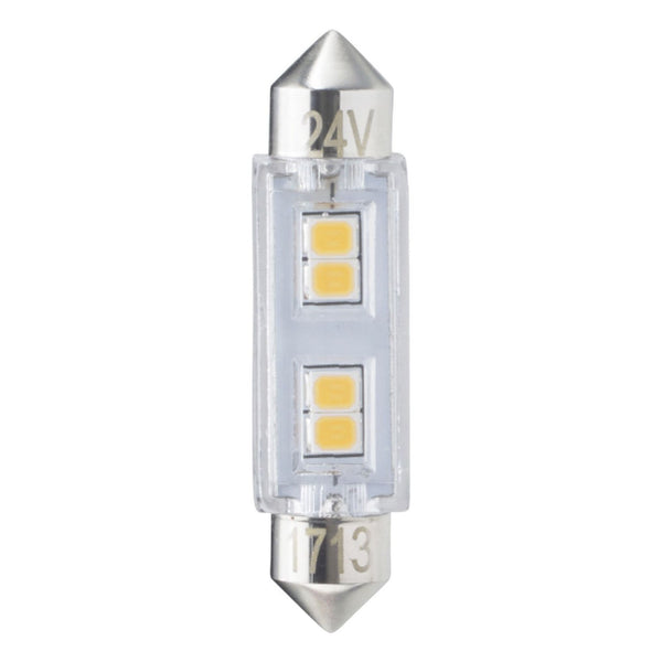 Tubular 0 Watt FESTOON T3 24.00V LED 3000k Light Bulb by Bulbrite