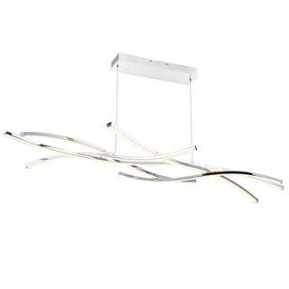 Buy chrome-and-white-shade Divergence Chandelier by W.A.C. Lighting