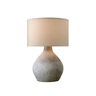 Buy alabastrino-with-off-white-hardback-linen-glass Zen Table Lamp by Troy Lighting