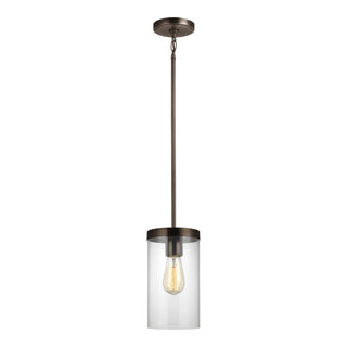 Buy brushed-oil-rubbed-bronze-with-clear-glass-and-clear-shade Zire Outdoor (Damp) Pendant by Visual Comfort Studio