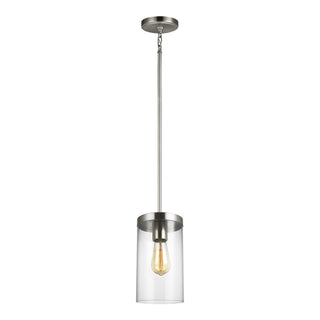 Buy brushed-nickel-with-clear-glass-and-clear-shade Zire Outdoor (Damp) Pendant by Visual Comfort Studio