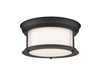 Buy matte-black-with-matte-opal-glass Sonna Flush Mount Ceiling Light by Z-Lite