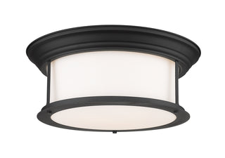 Buy matte-black-with-matte-opal-glass-and-opal-shade Sonna Flush Mount Ceiling Light by Z-Lite