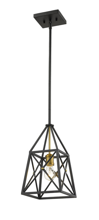 Buy matte-black-olde-brass Trestle Pendant by Z-Lite