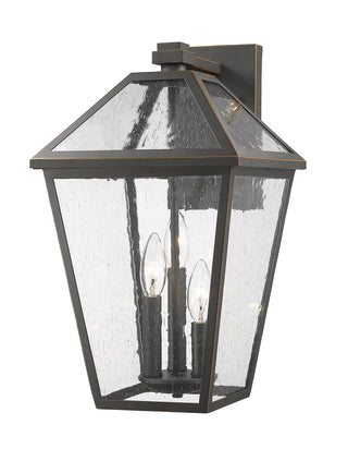 Buy oil-rubbed-bronze-with-clear-seedy-glass Talbot Outdoor (Wet) Wall Lantern by Z-Lite