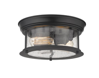Buy matte-black-with-clear-seedy-glass Sonna Flush Mount Ceiling Light by Z-Lite