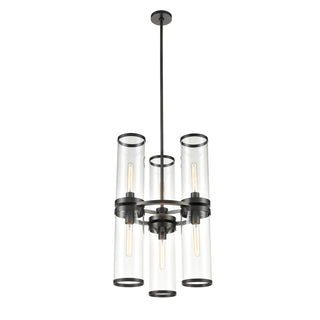 Buy clear-glass-urban-bronze Revolve Ii Chandelier by Alora