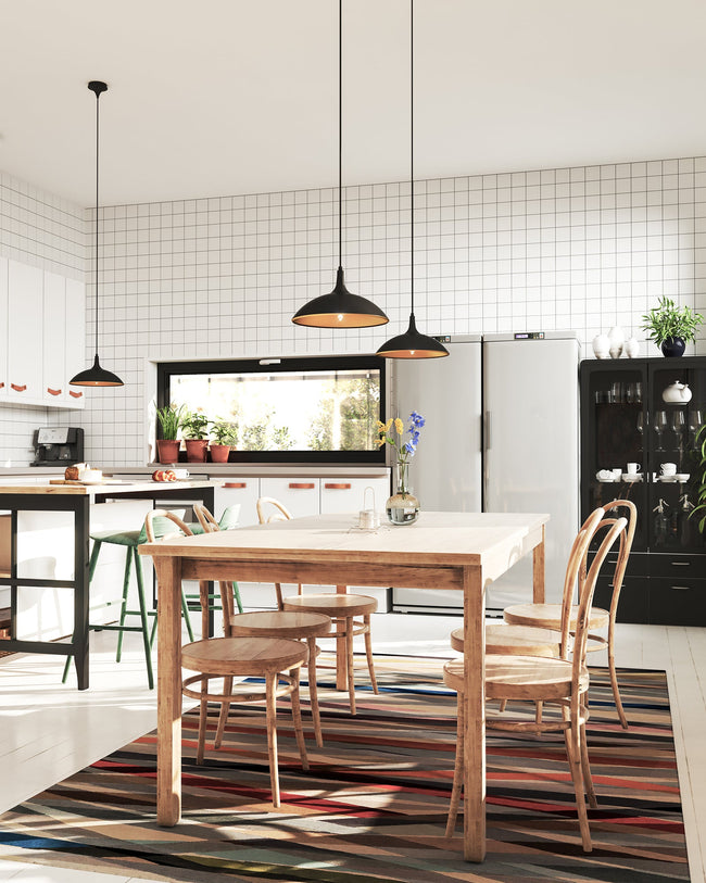 Abel 14" Pendant - room setting, Matte Black [Alora-PD627914MB|CUSTOM|1]