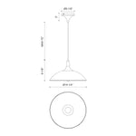 Abel 14" Pendant - dimension drawing 2 [Alora-PD627914BG|CUSTOM|2]