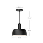 Adriano 10" Pendant - dimension drawing 1 [Alora-PD427710BG|CUSTOM|1]