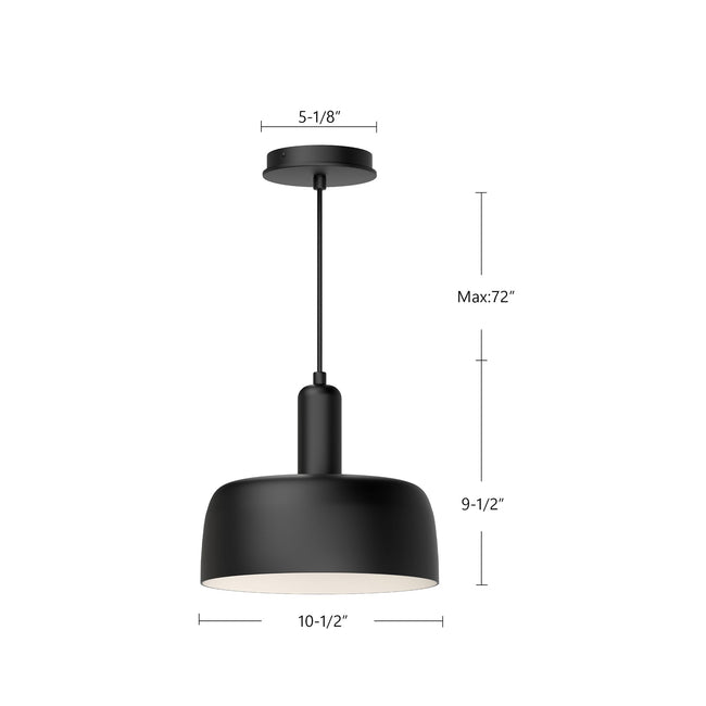Adriano 10" Pendant - dimension drawing 1 [Alora-PD427710BG|CUSTOM|1]
