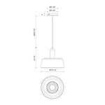 Adriano 10" Pendant - dimension drawing 2 [Alora-PD427710BG|CUSTOM|2]