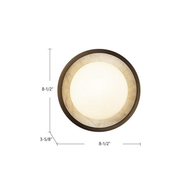 Alonso LED Wall and Vanity Light - dimension drawing 1 [Alora-WV320108UB|CUSTOM|1]