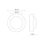 Alonso LED Wall and Vanity Light - dimension drawing 2 [Alora-WV320108UB|CUSTOM|2]