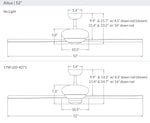 Modern Fan Co Altus 52" Ceiling Fan - Damp Rated - dimension drawing (ALT-52-LineDrawing.jpg) [Modern Fan Co-ALT-GW-52-WH-NL-001|CUSTOM|11]