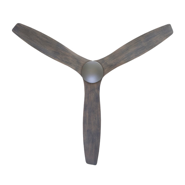Modern Fan Co Arbor DC 54" Flush Mount Ceiling Fan - Damp Rated - view from below (ARB-FM-GT-GY-under.jpg) [Modern Fan Co-ARB-FM-GW-54-EB-NL-WC|CUSTOM|2]