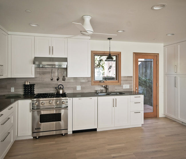 Modern Fan Co Altus 52" Flush Mount Ceiling Fan - Damp Rated - photo (Altus_Flush_264A.jpeg) [Modern Fan Co-ALT-FM-GW-52-WH-NL-001|CUSTOM|6]