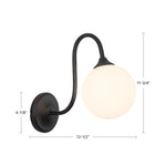 Bancroft 6" Wall and Vanity Light - dimension drawing [Alora-WV561106BG|CUSTOM|1]