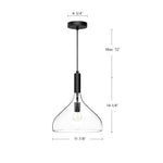 Belleview 12" Pendant - dimension drawing 1 [Alora-PD532312AGCL|CUSTOM|1]