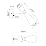 Blake Wall and Vanity Light - dimension drawing 2 [Alora-WV574404MBAG|CUSTOM|2]