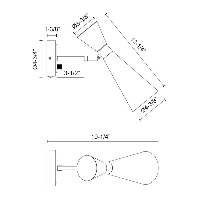 Blake Wall and Vanity Light - dimension drawing 2 [Alora-WV574404MBAG|CUSTOM|2]