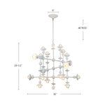 Cadence 29" 18-Light Chandelier - dimension drawing 1 [Alora-CH328129AW|CUSTOM|1]
