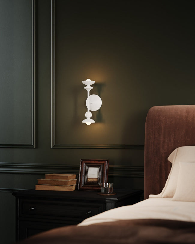 Cadence Wall and Vanity Light - room setting, Antique White [Alora-WV328209AW|CUSTOM|2]