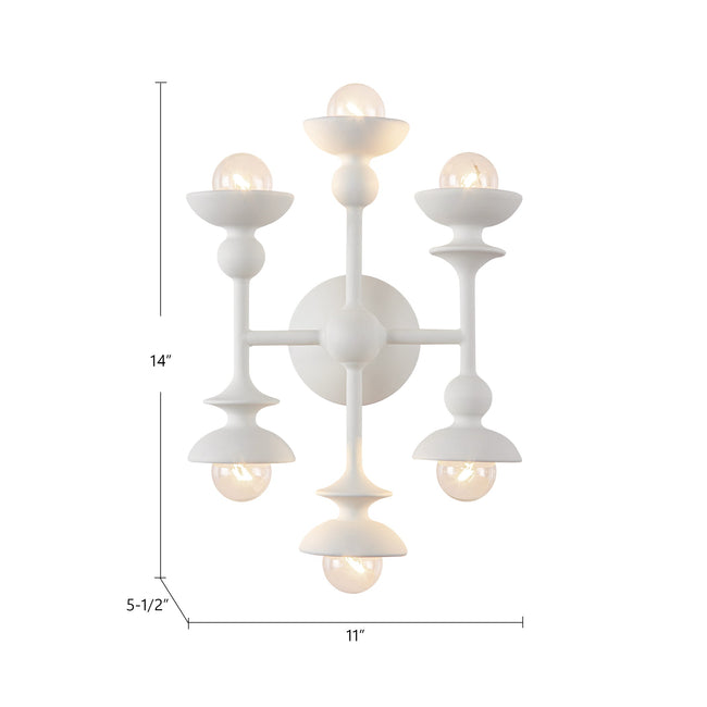 Cadence Wall and Vanity Light - dimension drawing 2 [Alora-WV328611AW|CUSTOM|1]